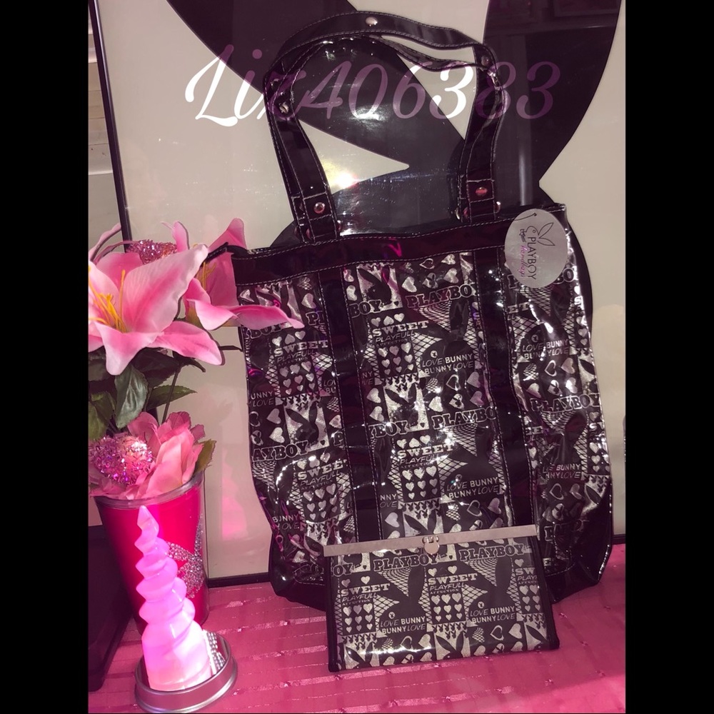 Playboy Y2K black and gray purse & wallet
